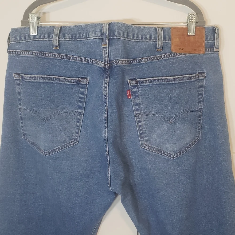 Levis 501 BIG E Button Fly Blue Jeans Size 40 X 32